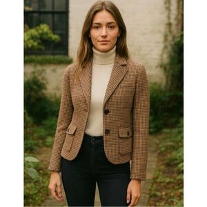 Vintage American Eagle Outfitters Houndstooth Wool Blazer